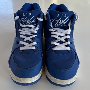 Nike Air Flight Blue & White High-Top Sneakers